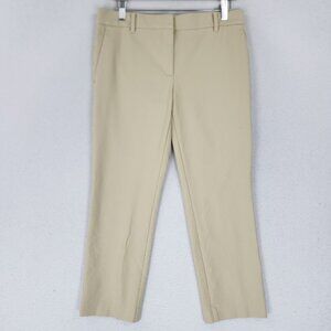 Ann Taylor Pants Womens 6 Petite Tan Mid Rise Straight Leg Cropped Trouser